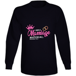 Marriage Material Pink Usa Long Sleeve T Shirt