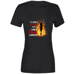 Flames Of Fire Ladies T Shirt Usa