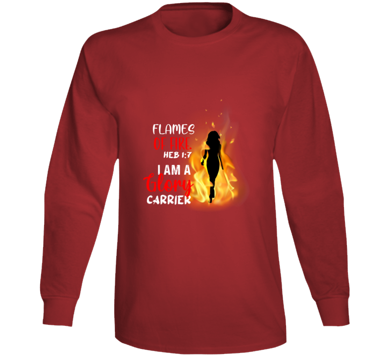 Flames Of Fire For Women Usa Long Sleeve T Shirt