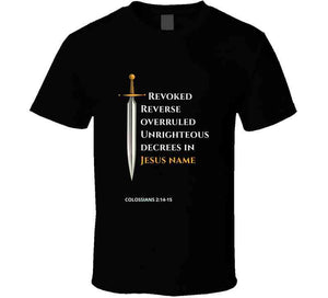 Revoke Unrighteous Decree Ladies Usa &amp; Europe T Shirt