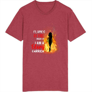 Flames Of Fire Ladies T Shirt Usa