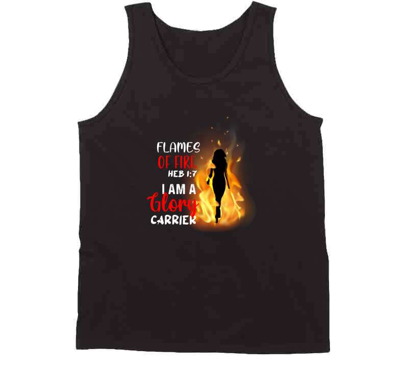 Flames Of Fire Ladies T Shirt Usa