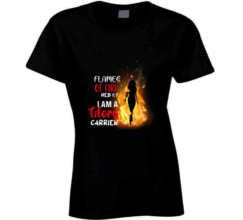 Flames Of Fire Ladies T Shirt Usa