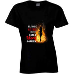 Flames Of Fire Ladies T Shirt Usa