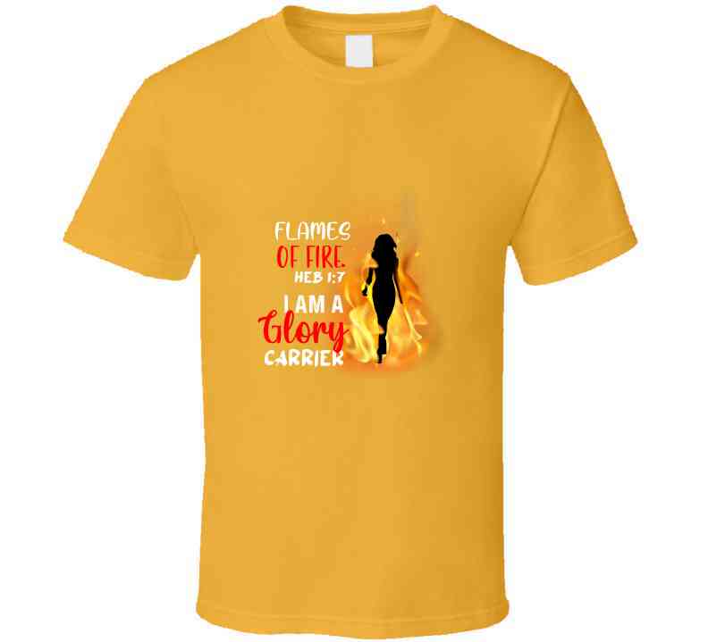 Flames Of Fire Ladies T Shirt Usa