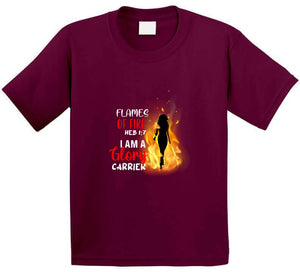 Flames Of Fire Ladies T Shirt Usa