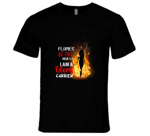 Flames Of Fire Ladies T Shirt Usa