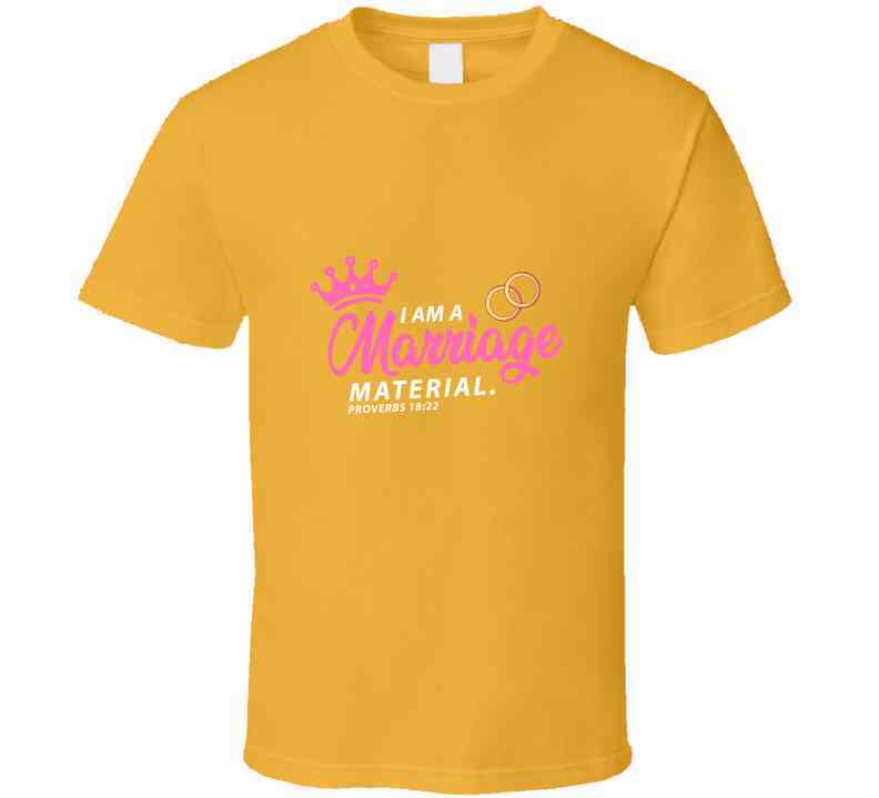 Marriage Material Pink Usa T Shirt