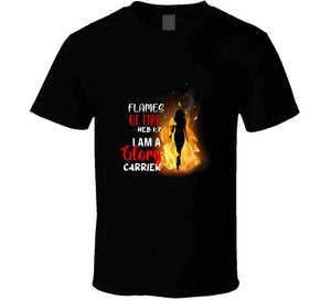 Flames Of Fire Ladies T Shirt Usa