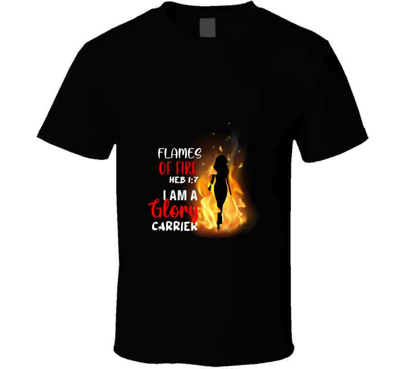 Flames Of Fire Ladies T Shirt Usa