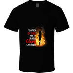 Flames Of Fire Ladies T Shirt Usa