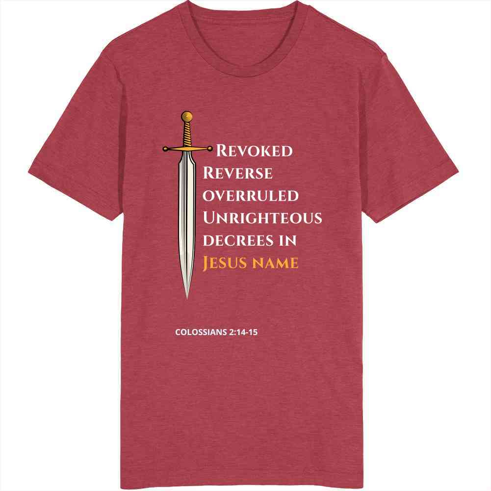 Revoke Unrighteous Decree Ladies Usa &amp; Europe T Shirt