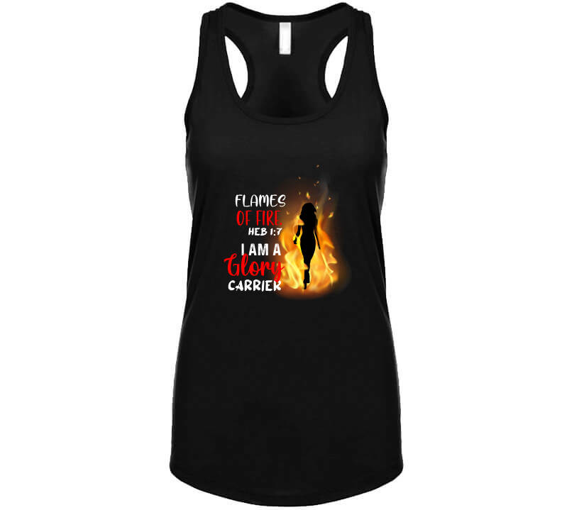 Flames Of Fire Ladies T Shirt Usa