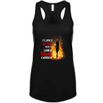 Flames Of Fire Ladies T Shirt Usa