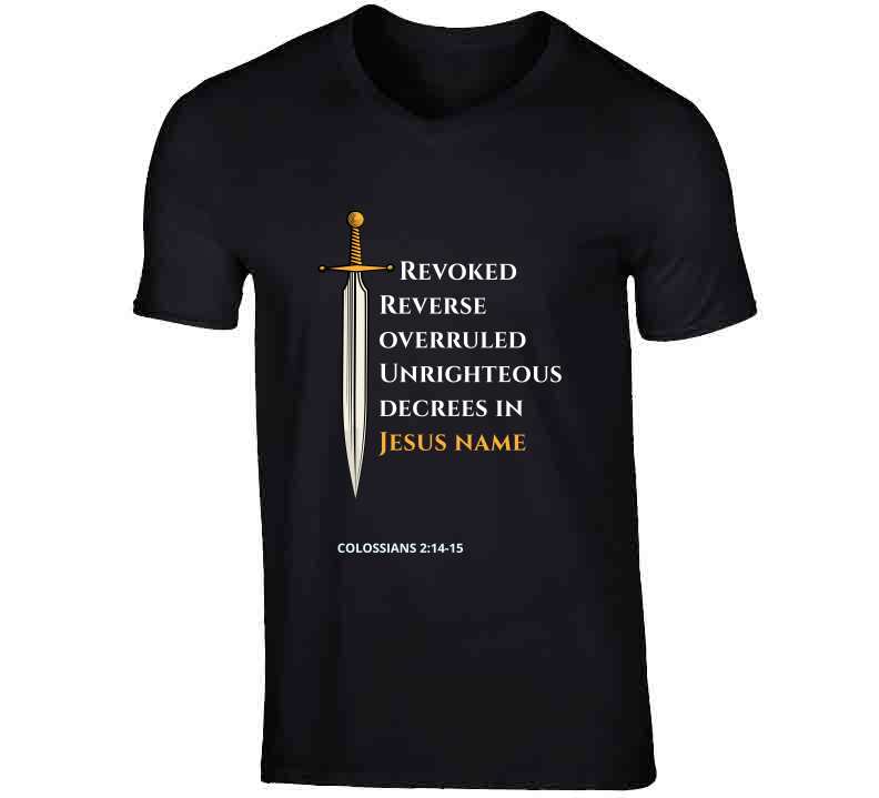 Revoke Unrighteous Decree Ladies Usa &amp; Europe T Shirt