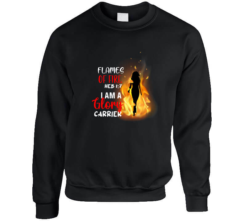 Flames Of Fire Ladies T Shirt Usa