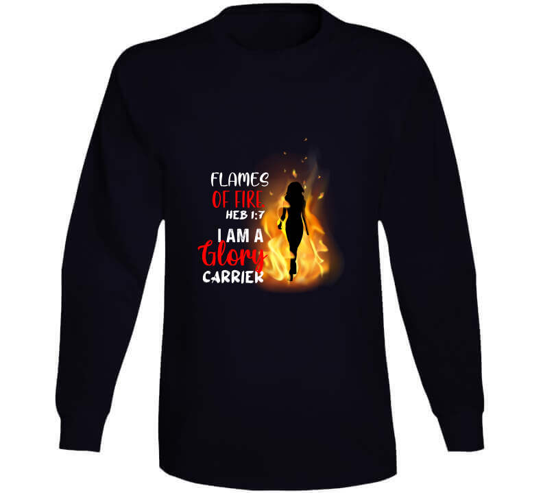 Flames Of Fire Ladies T Shirt Usa