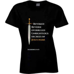 Revoke Unrighteous Decree Ladies Usa &amp; Europe T Shirt