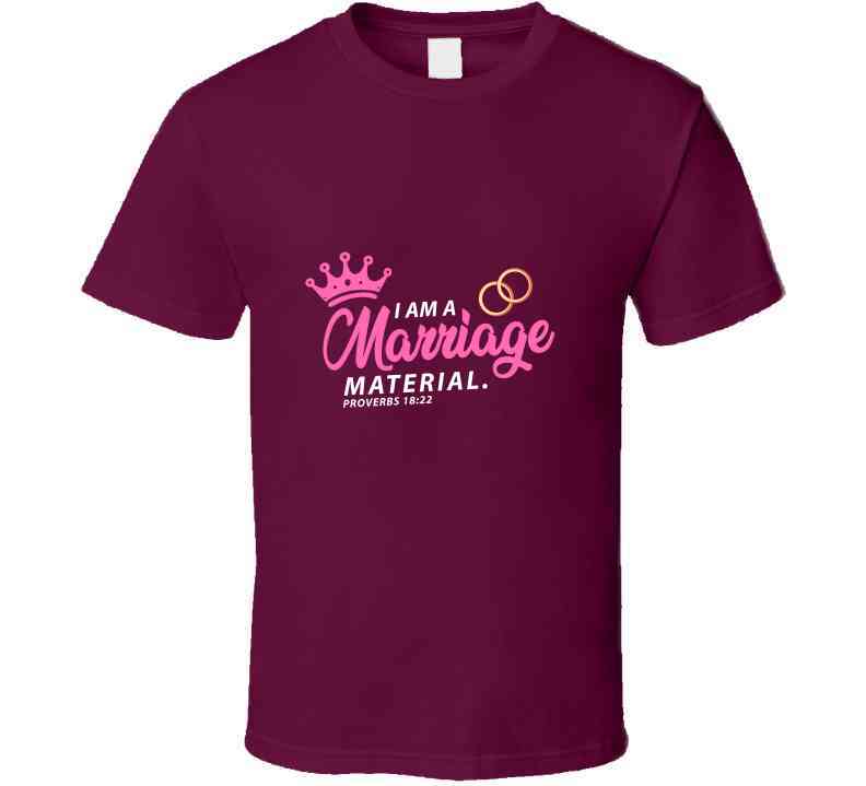 Marriage Material Pink Usa T Shirt