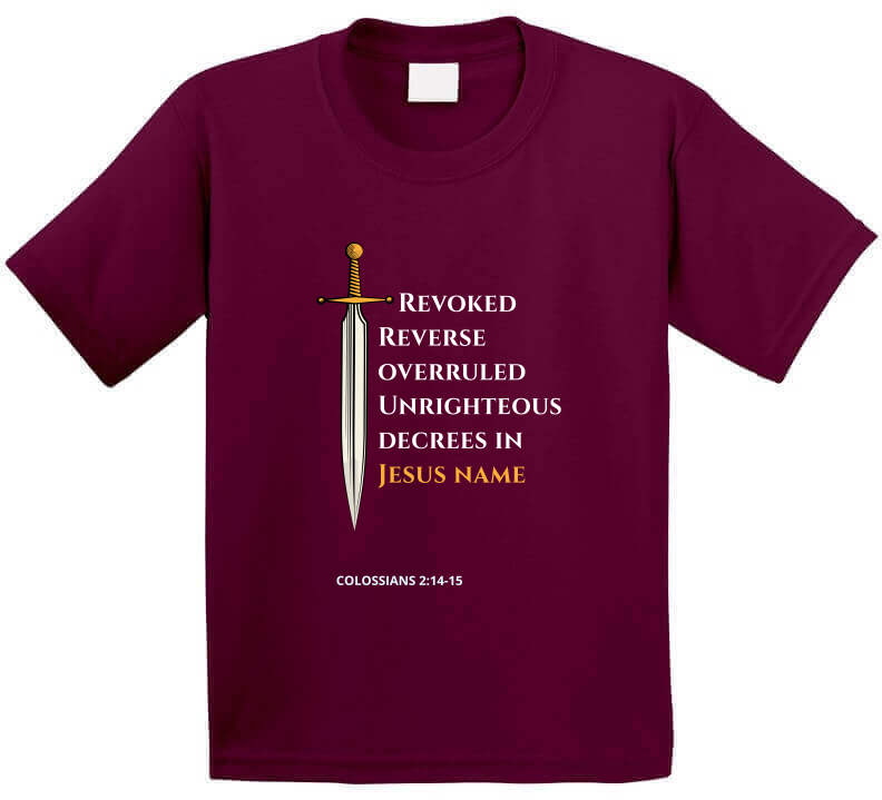 Revoke Unrighteous Decree Ladies Usa &amp; Europe T Shirt