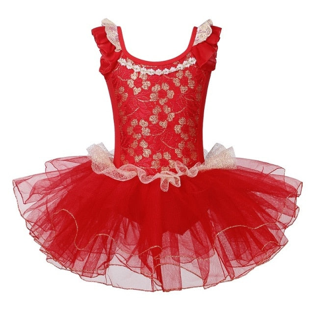 Girls Ballet Tutu Tulle Dress Sleeveless