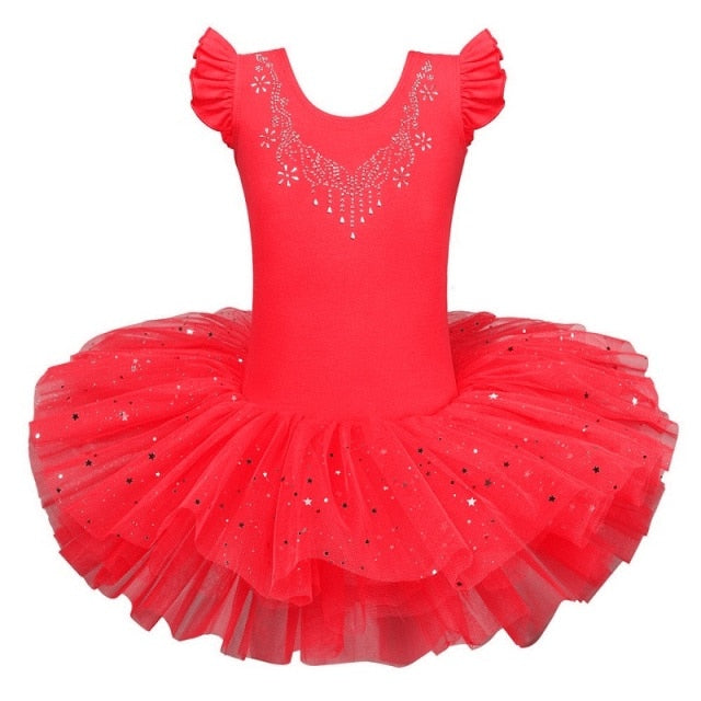 Girls Ballet Tutu Tulle Dress Sleeveless