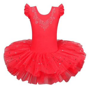 Girls Ballet Tutu Tulle Dress Sleeveless