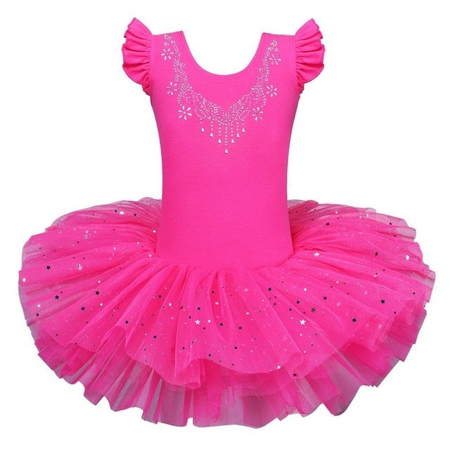 Girls Ballet Tutu Tulle Dress Sleeveless