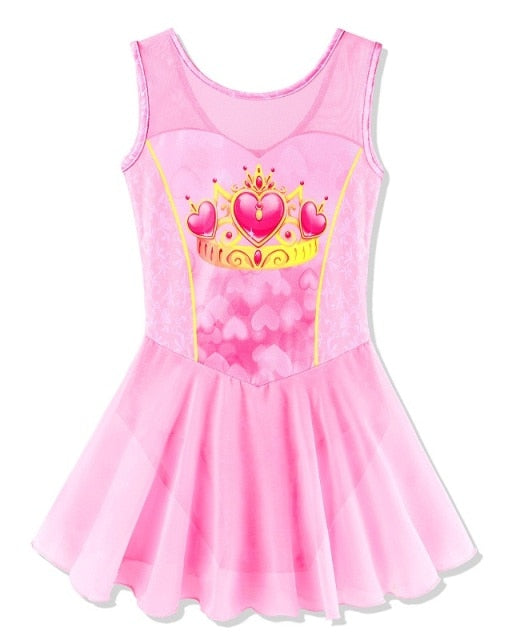 Girls Ballet Tutu Tulle Dress Sleeveless