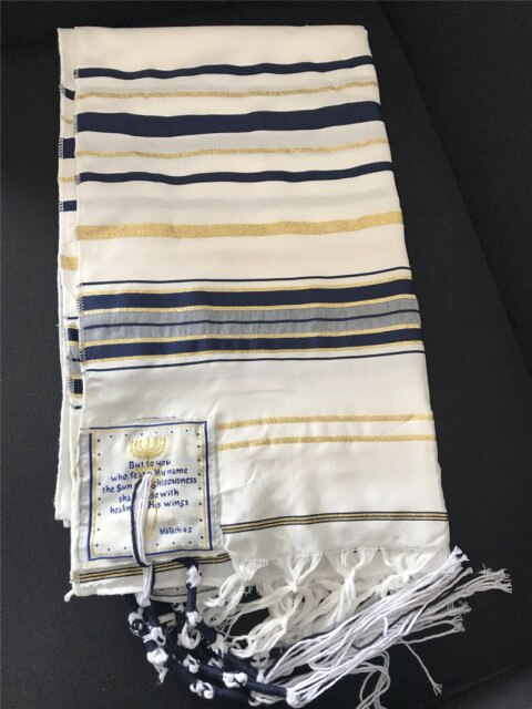 Tallit Prayer Shawl Israel 55x180cm Polyester Talit Zipper Bag Tallis Israeli Praying Scarfs Priez Wraps Prayer Shawl Talis