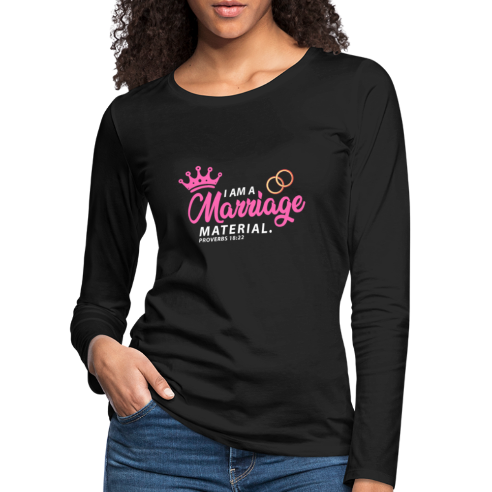 Women's Premium Longsleeve Shirt - black