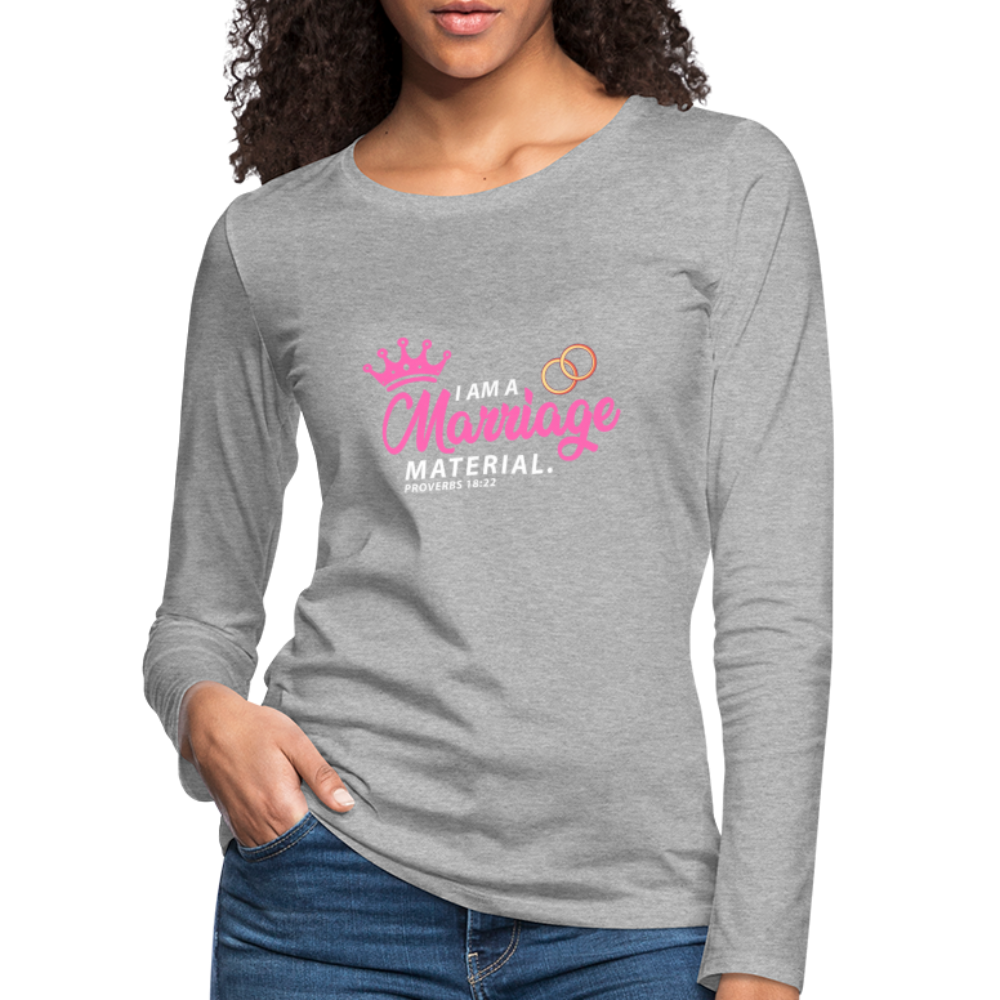 Women's Premium Longsleeve Shirt - heather grey