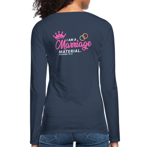 Women's Premium Longsleeve Shirt - navy