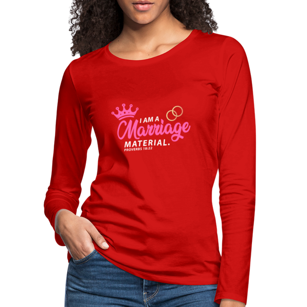 Women's Premium Longsleeve Shirt - red