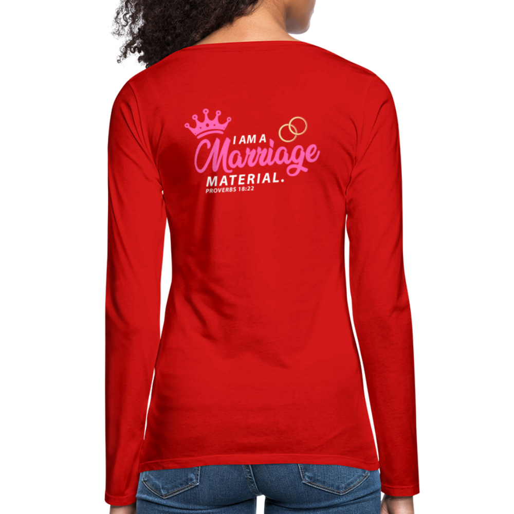 Women's Premium Longsleeve Shirt - red