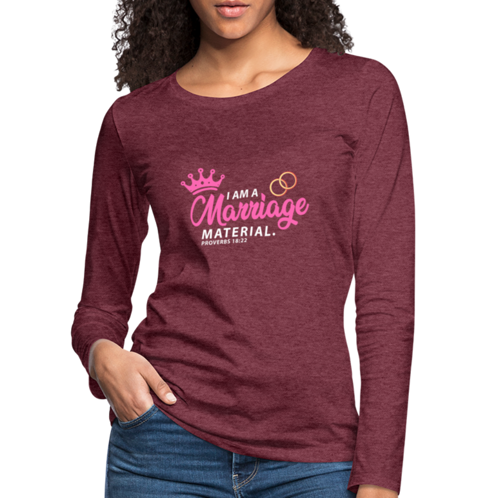 Women's Premium Longsleeve Shirt - heather burgundy