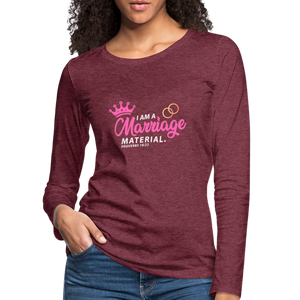 Women's Premium Longsleeve Shirt - heather burgundy