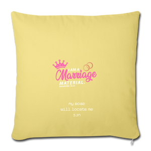 Sofa pillow with filling 45cm x 45cm - washed yellow