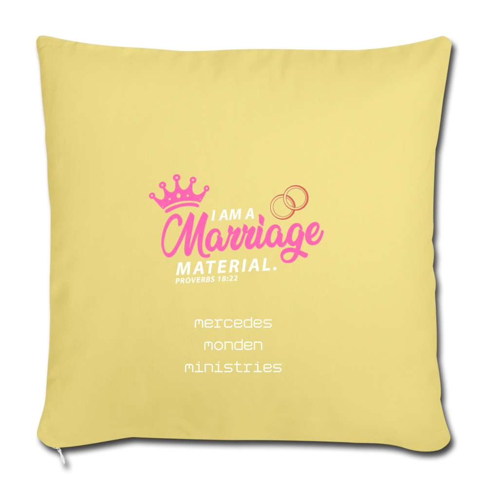 Sofa pillow with filling 45cm x 45cm - washed yellow