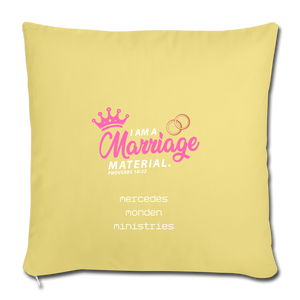 Sofa pillow with filling 45cm x 45cm - washed yellow