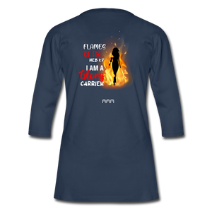Women's Premium 3/4-Sleeve T-Shirt - navy