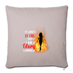 Flames of Fire Sofa pillow with filling 45cm x 45cm - light taupe