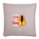 Flames of Fire Sofa pillow with filling 45cm x 45cm - light taupe