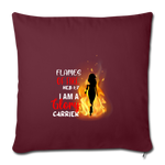 Flames of Fire Sofa pillow with filling 45cm x 45cm - burgundy