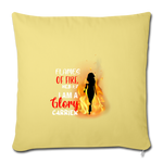 Flames of Fire Sofa pillow with filling 45cm x 45cm - washed yellow