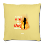 Flames of Fire Sofa pillow with filling 45cm x 45cm - washed yellow