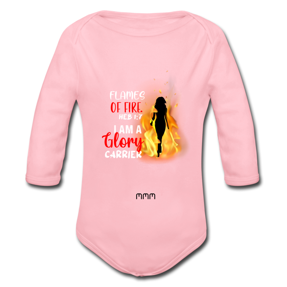 Organic Longsleeve Baby Bodysuit - light pink