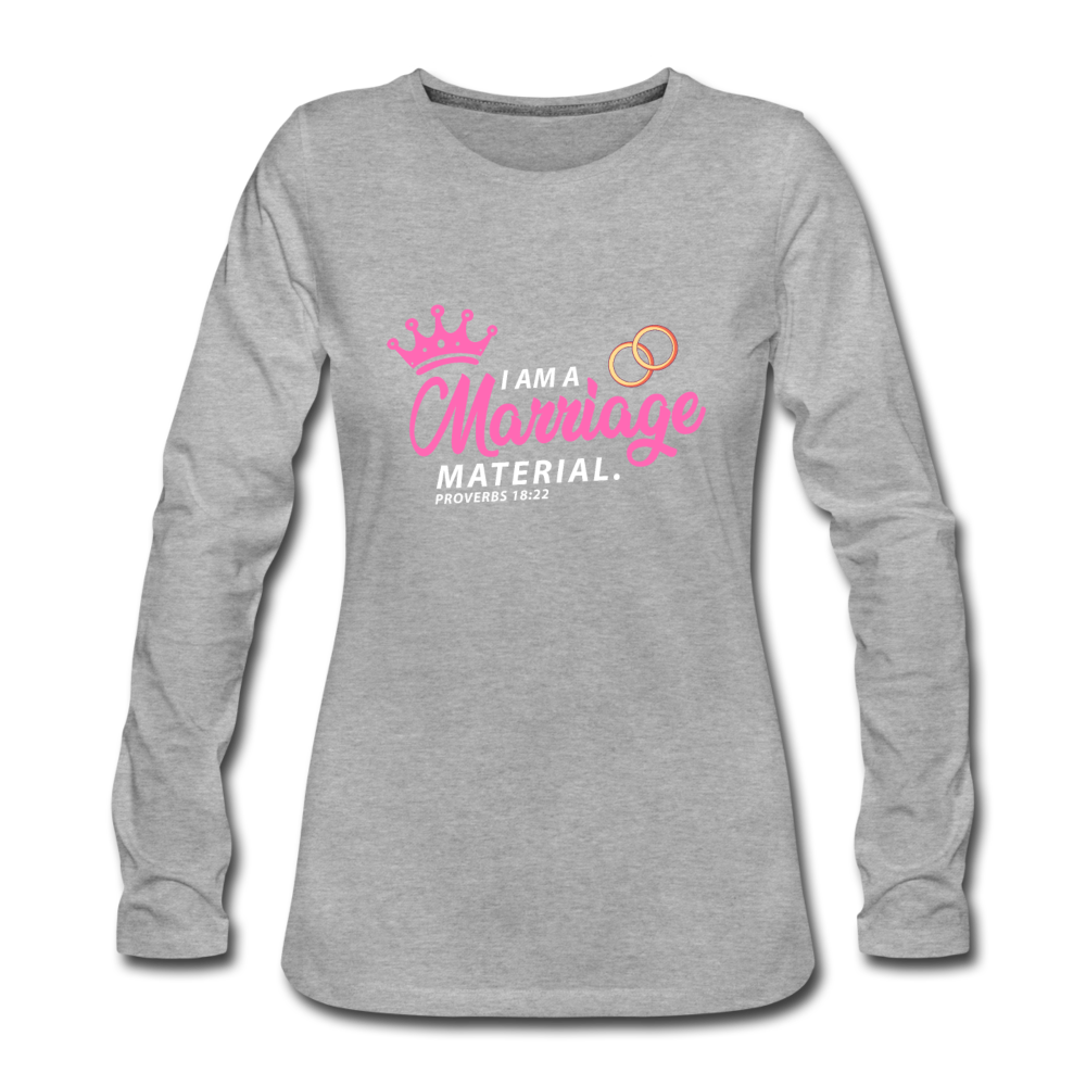 Marriage blessings Women's Premium Longsleeve Shirt - heather grey