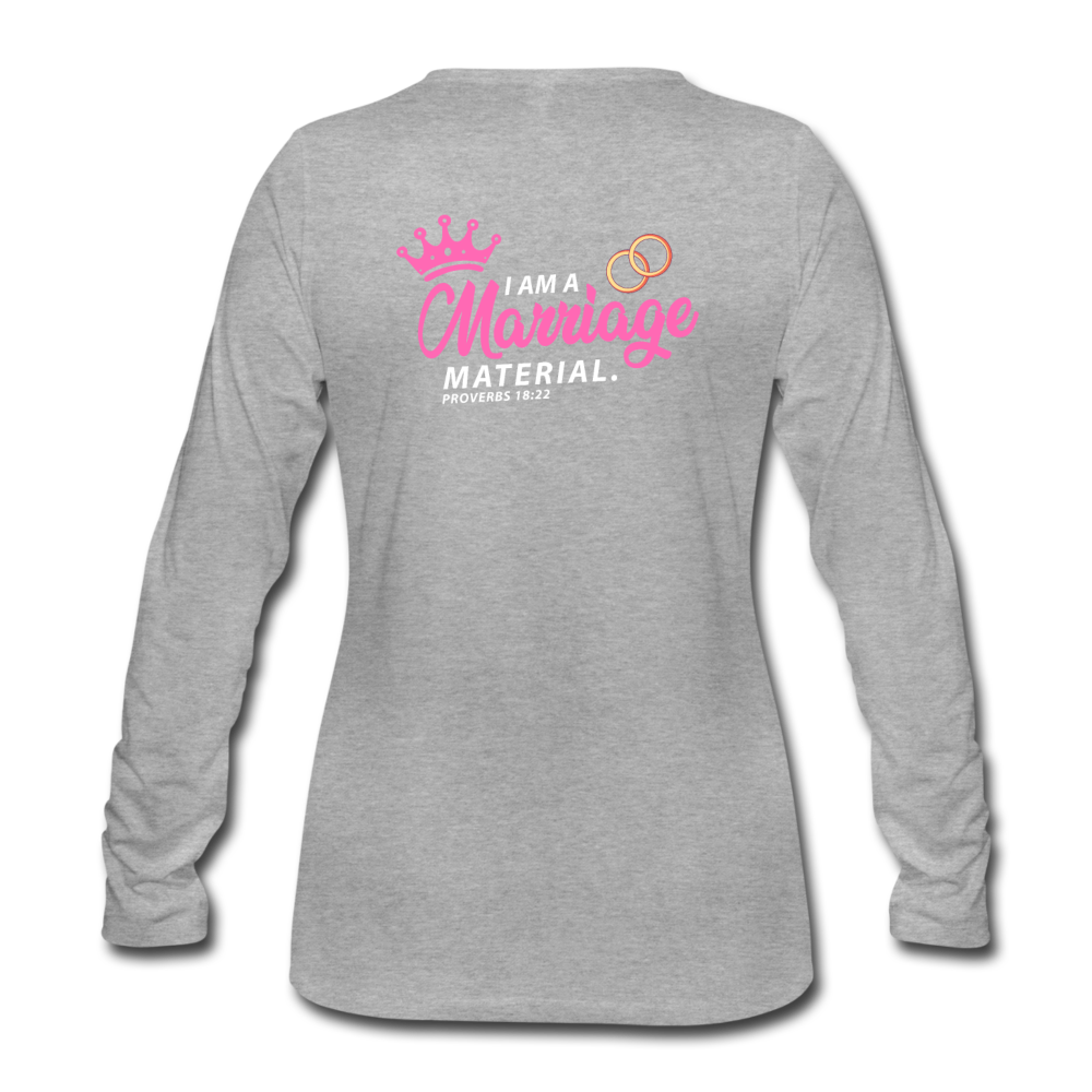 Marriage blessings Women's Premium Longsleeve Shirt - heather grey