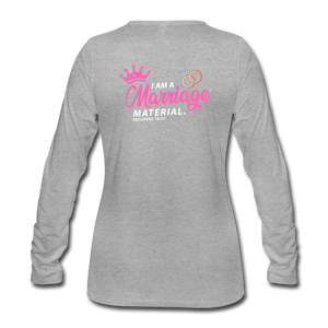 Marriage blessings Women's Premium Longsleeve Shirt - heather grey